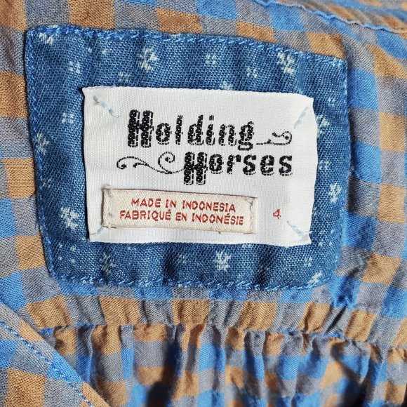 Holding Horses / Anthropologie gingham top Small - Picture 7 of 10